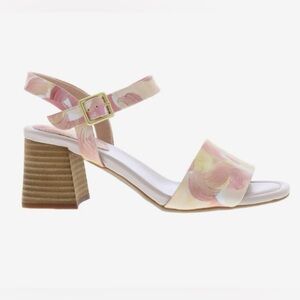Rockport X Oh Joy! Collaboration Pink Multi Block Heel Sandal: Size 7.5